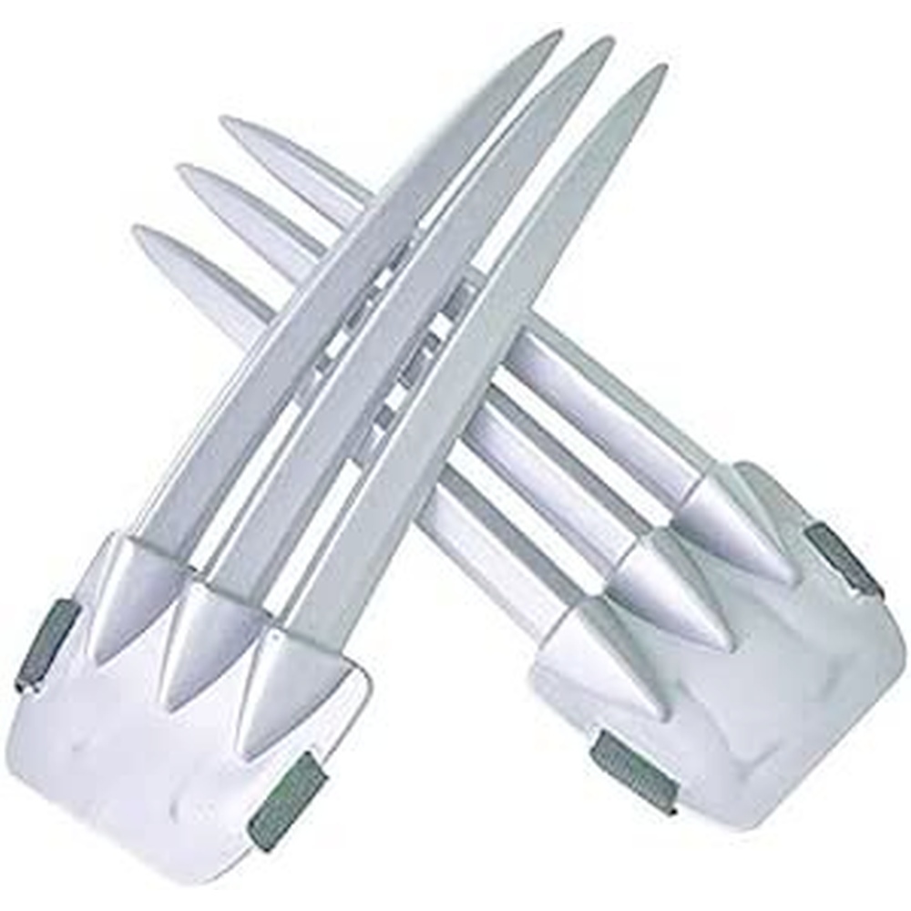 Zac's Alter Ego - Pair Of 3 Long Wolverine Claws Kostümzubehör - Silberfarben